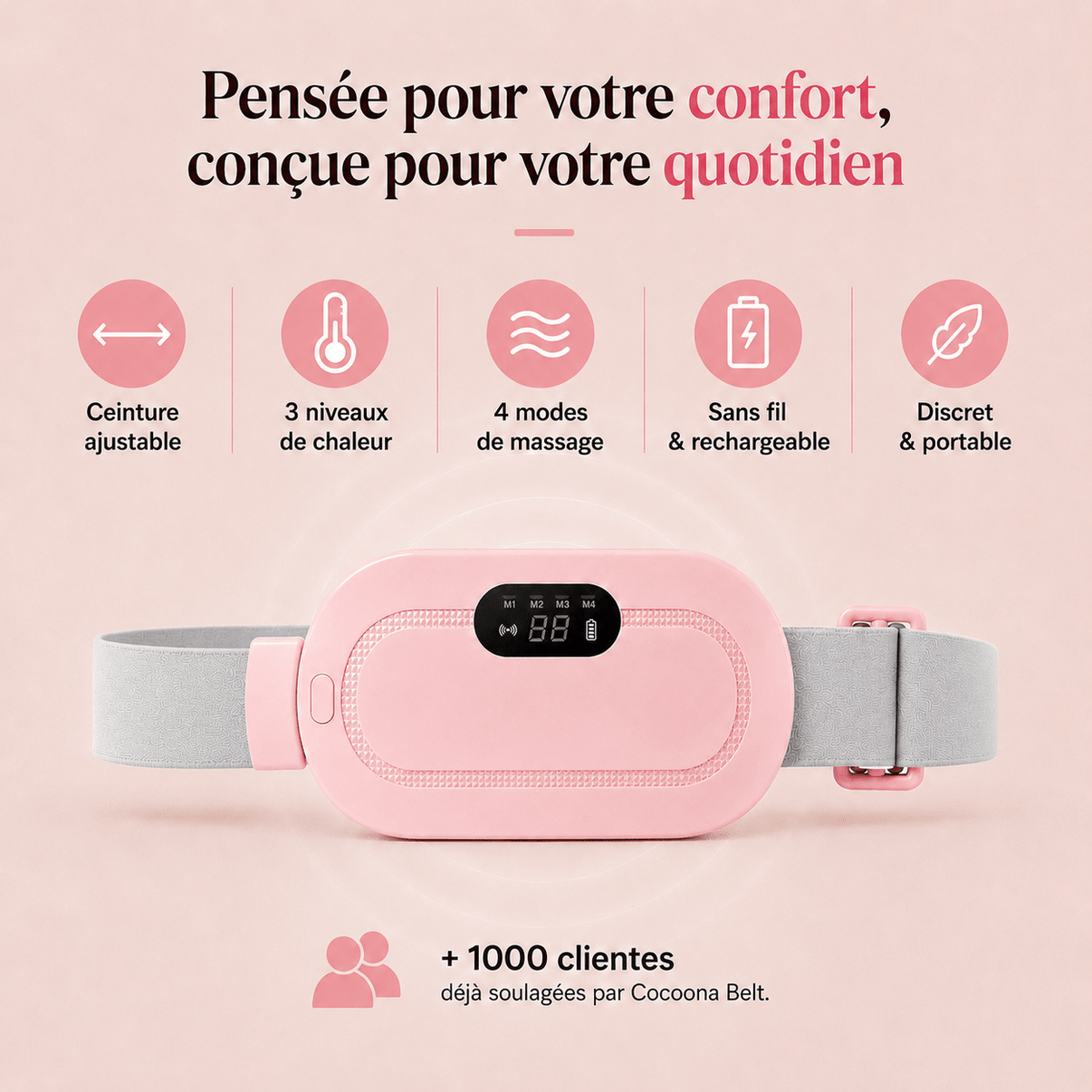 Cocoona Belt - Ceinture Chauffante & Massante - Cocoona