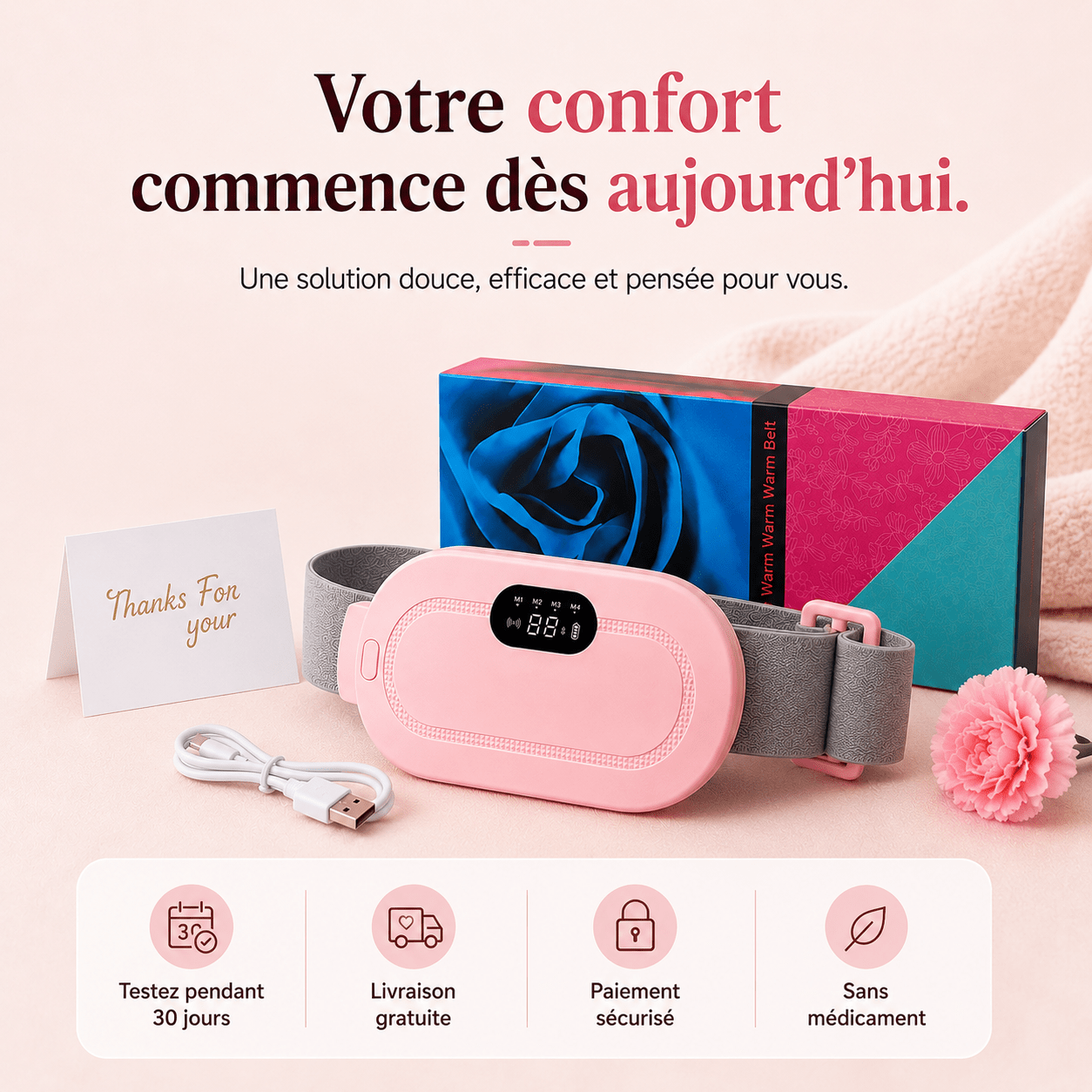 Cocoona Belt - Ceinture Chauffante & Massante - Cocoona